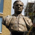 manufacture supplied big size real human statue bronze bust for outdoor park garden piazza souvenir decoration